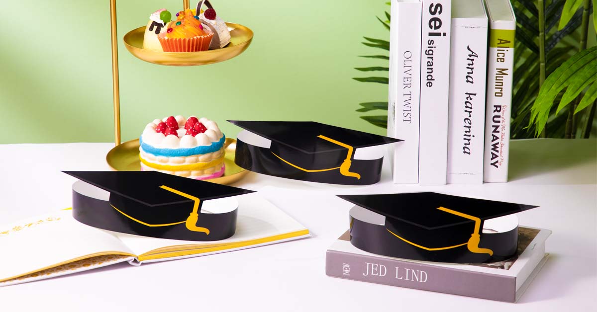 Watch Paper Crown Graduation Cap Headbands Adjustable Paper Grad on ...