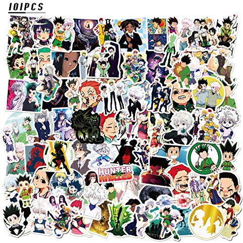 101PCS Hunter x Hunter Stickers for Kids Teens Adults Hisoka Motorcycle Laptop Skateboard Vinyl Waterproof Japanese Cool Anime Stickers