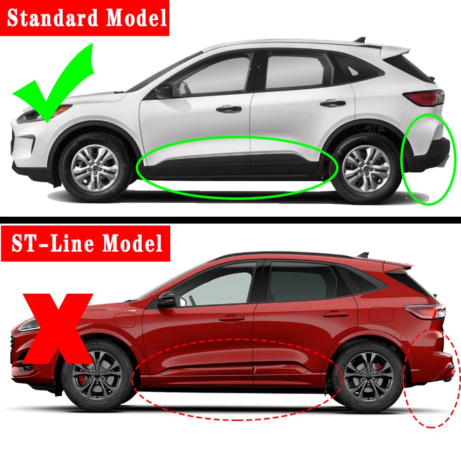 Image of Mud Flaps,Splash Guards for Ford Escape MK4 2020-2024, 4 PCS Mud Flaps Splash Guards for Ford Escape MK4 2020-2024 / Kuga MK3 2019-2024 Front LH RH and Rear LH RH,Black
