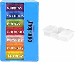 Portapillole Settimanale 7 Giorni - Distributore Farmaci Con 3 Scomparti (Mattina, Pranzo, Sera) - 2 Pezzi, Bianco - Foto 12