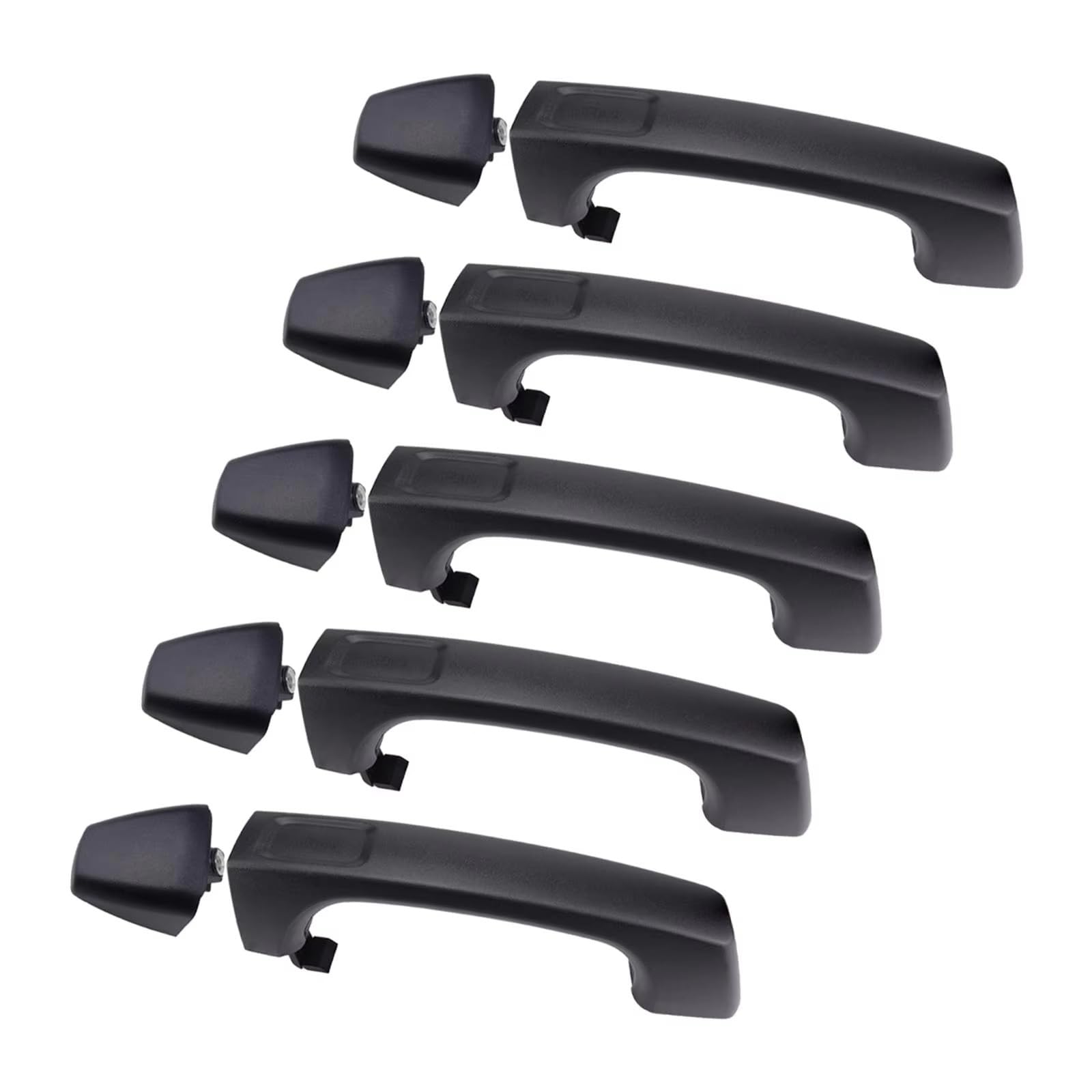 NingRuiBhd Car Sliding Outer Door Handle for Hummer for H3 5 Pieces Exterior Door Handle Durable Black