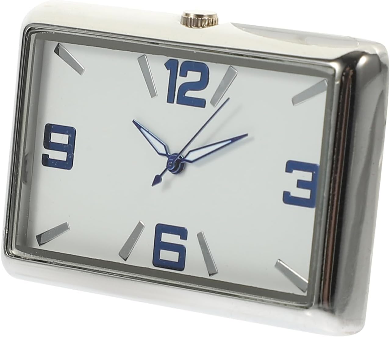 Unomor Fluorescent Small Square Car Analog Clock with Adhesive for Dashboard and Vent Portable Auto Light Watch for Vehicle Timekeeping and Schedule Management