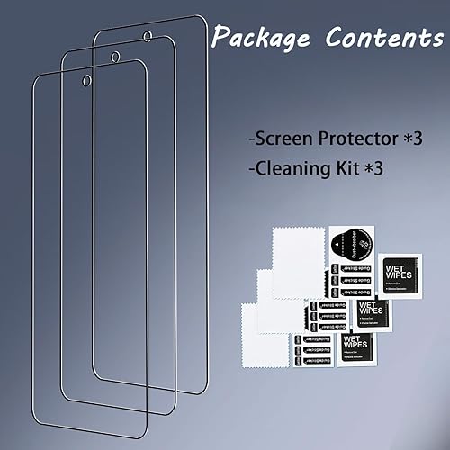 Miniatura 6 de Paquete de 3 protectores de pantalla para Motorola Moto G 5G 2025G Power 2025, protector de vidrio templado, fácil de instalar, dureza 9H,