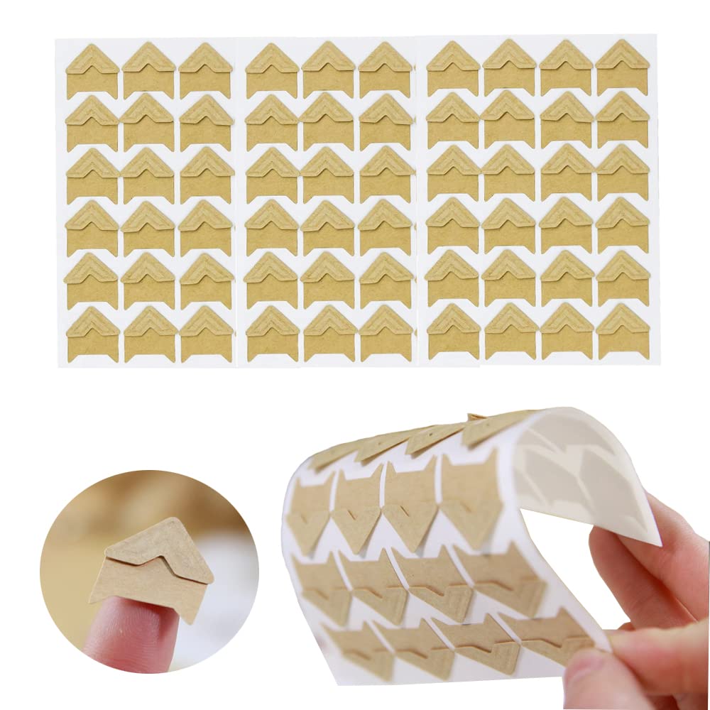 144 Angoli Autoadesivi Per Foto - In Carta Kraft, 6 Colori | Per Album, Scrapbooking E Decorazioni - Foto 5