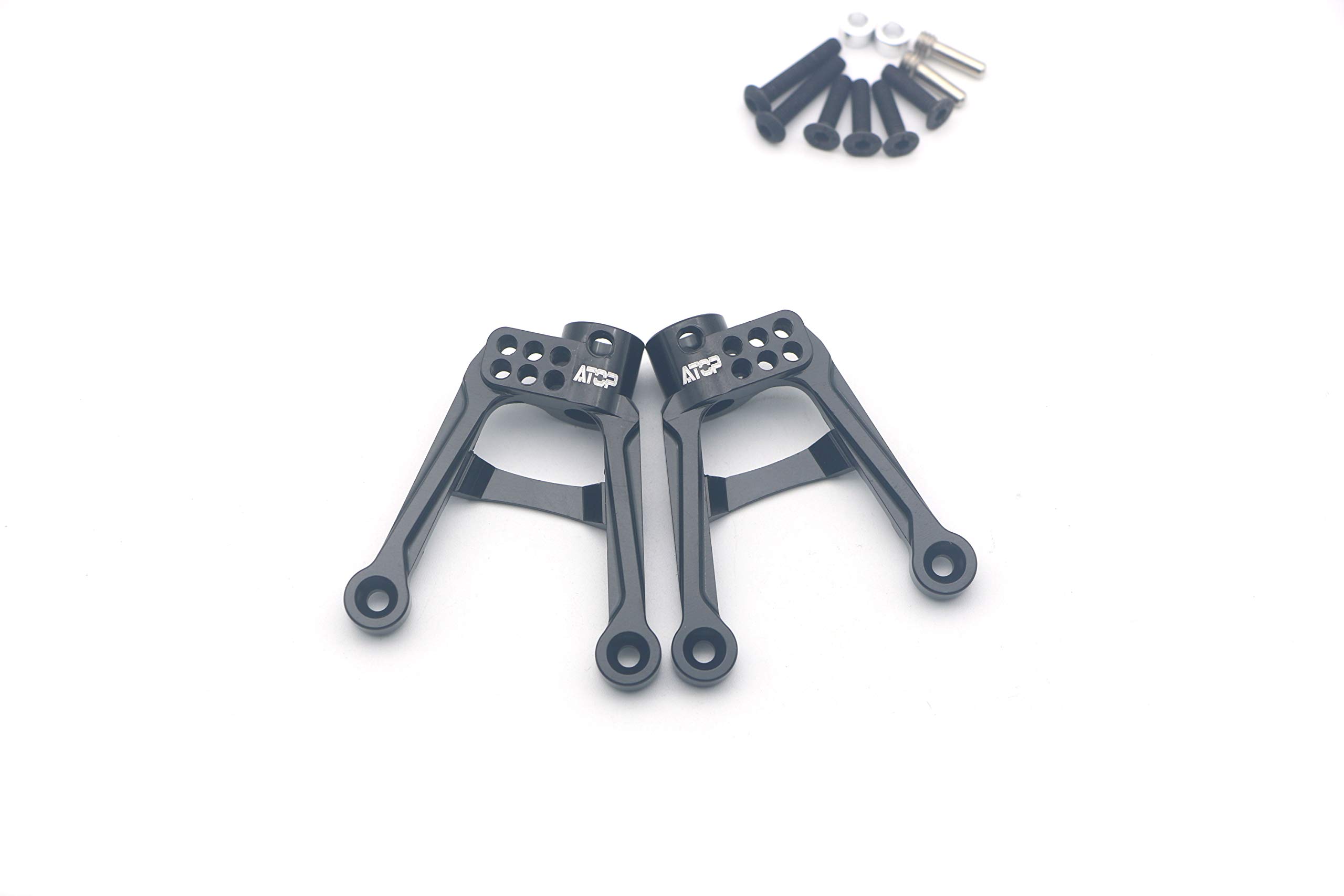 ATOP RC Aluminum Rear Shock Damper Tower Mount Hoops for AXIAL SCX10 II (Black)