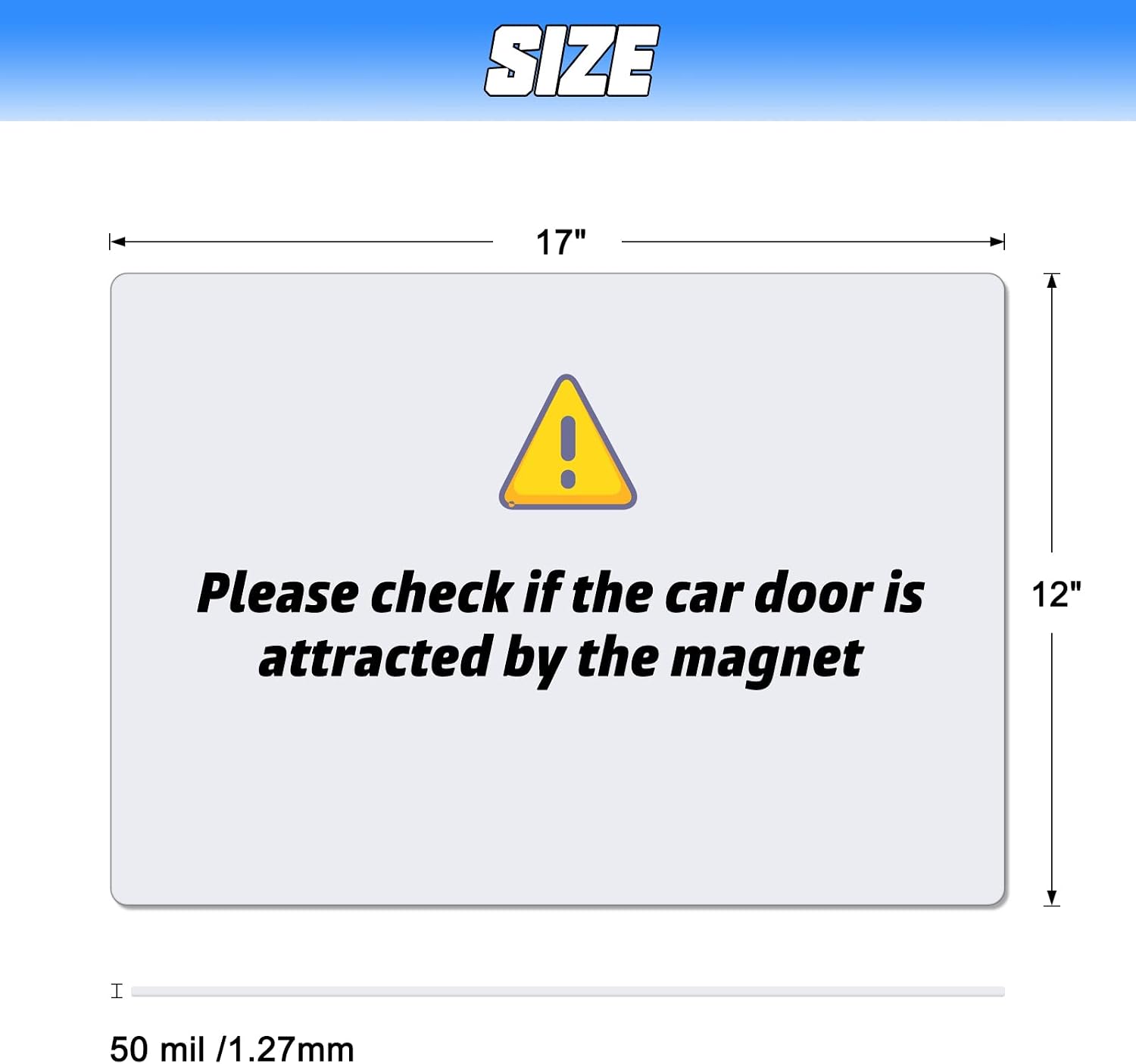 4 Pack 17” x12” Blank Magnets with 50 mils, Prevent Car Scratches & Dents, Rounded Corners Blank Car Magnet Set, Magnet for Car to Advertise Business and Cover Company Logo