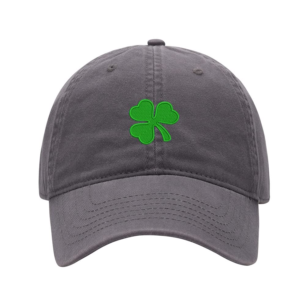 Men's Baseball Cap Shamrock Embroidered Washed Cotton Vintage Dad Gifts Hat