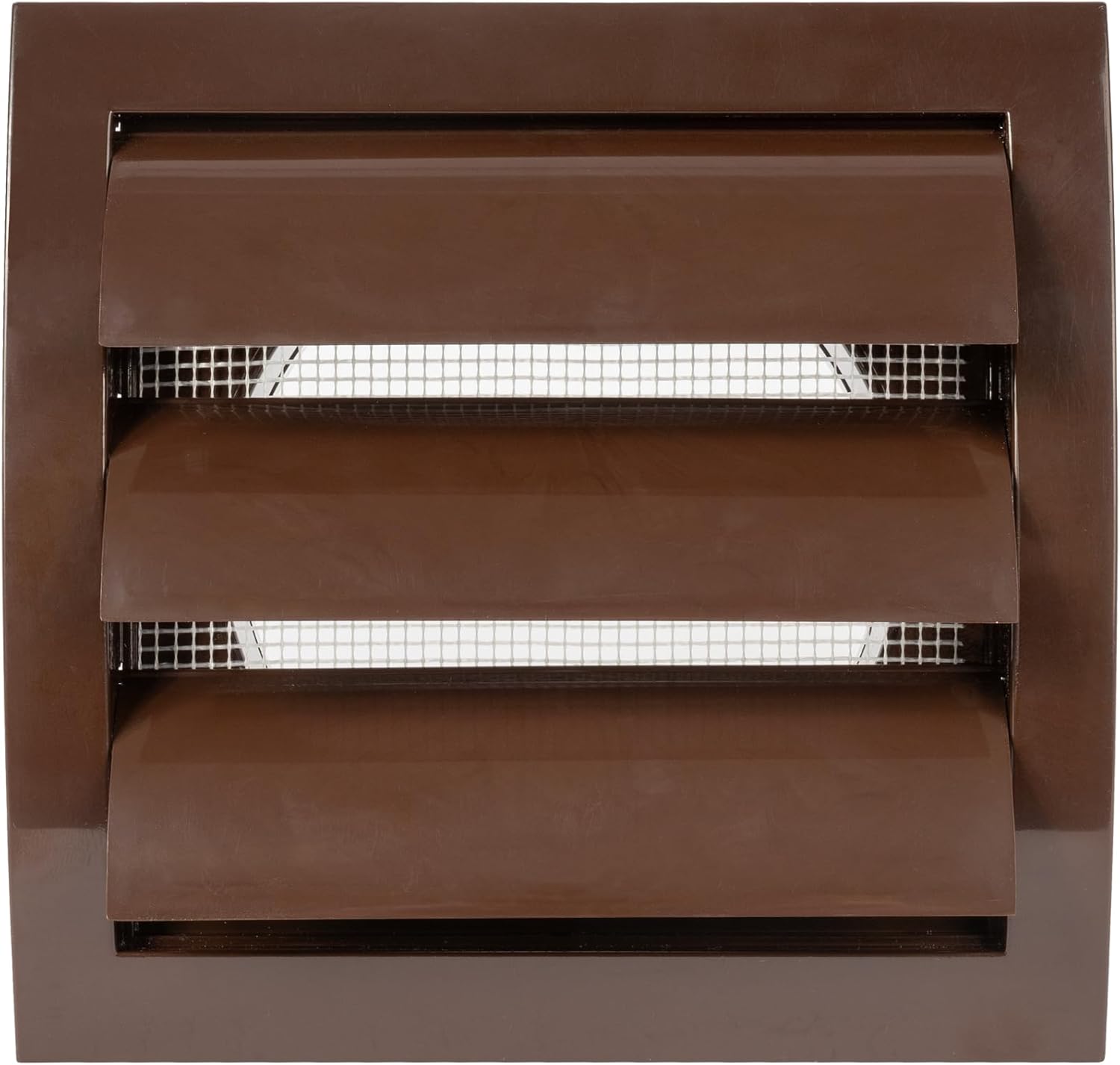 Vent Systems 4'' Inch Brown Air Vent Cover, Pack of 10, Dryer Vents and Bathroom Exhaust Vent Pipe, Louvered Outdoor Dryer Vent Cover Opening Flap Vent, Keeps Out Insects, Birds and Rodents