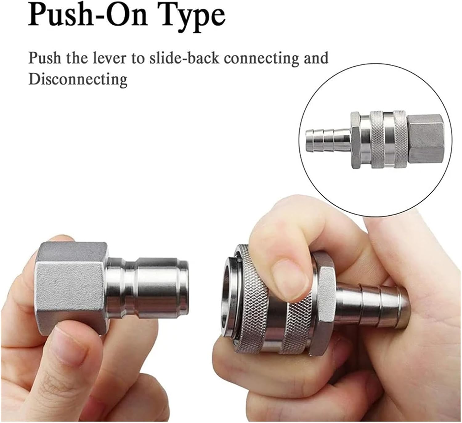 Brewing Accessories 1/2 NPTStainless Steel Quick Disconnect Set 1/2'' Female/Male Thread Quick Connector for Beer Brewing Brewing Accessories(Male)