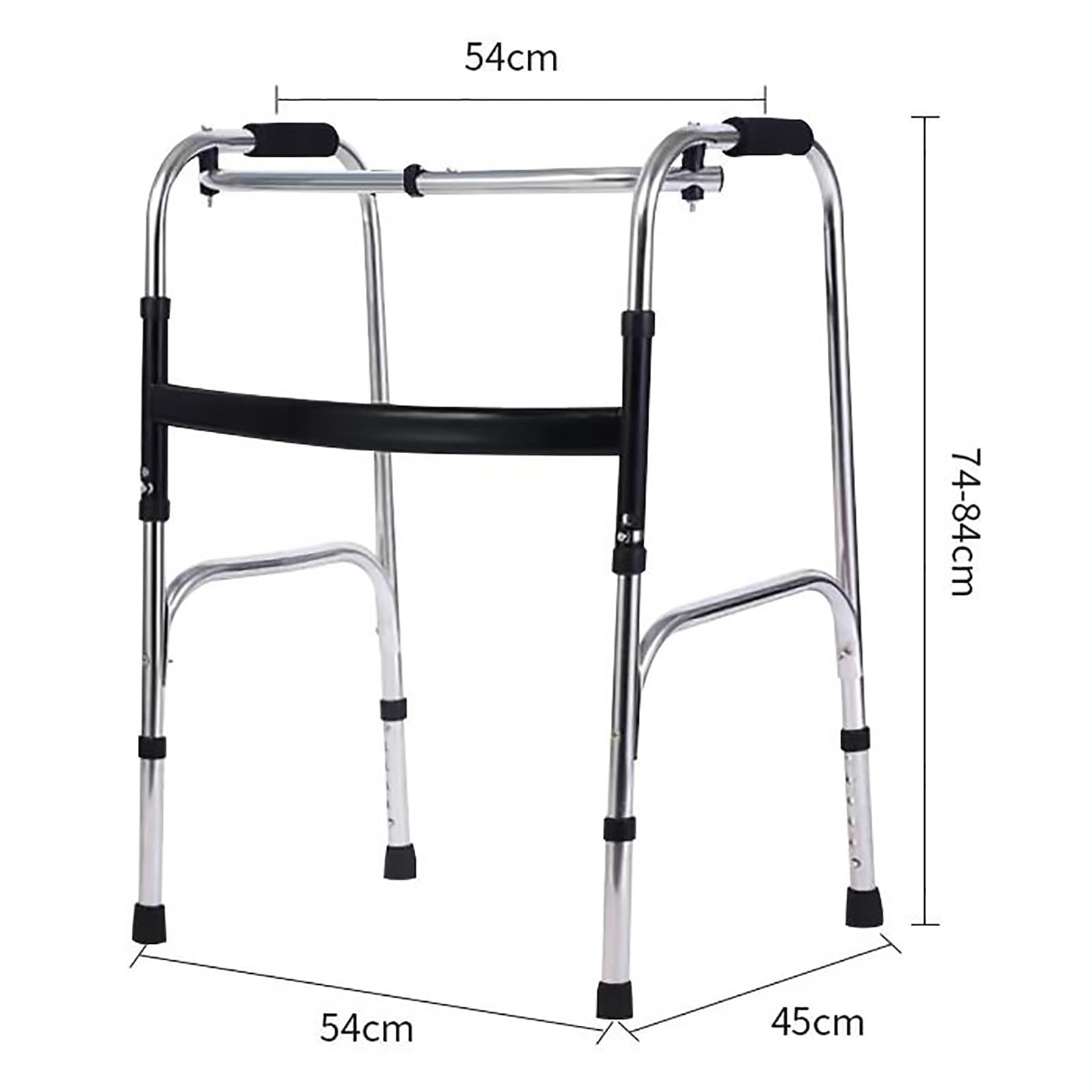 HAILM Lekka Rama do Chodzenia - Stale Nierdzewne - Gumowe Stopy Bez Poślizgu - Ergonomiczna Poręcz - Rehabilitation Walking Aid - dla Osób Niepełnosprawnych