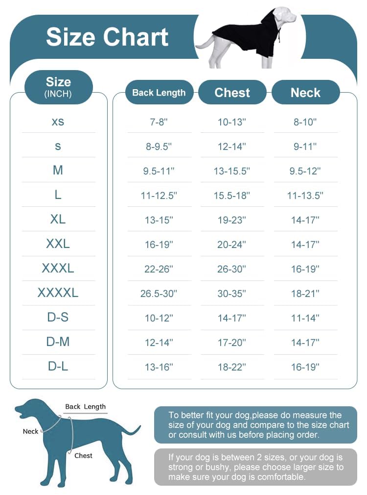 Lovelonglong Blank Basic Hoodie Sweatshirt for Dogs 100% Cotton Fits Small Medium Dachshund Large Dog Red D-S - Image 2