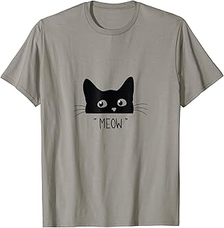 Black Cat Shirt Meow Cat Shirt Meow Kitty Funny Cats Kitty T-Shirt