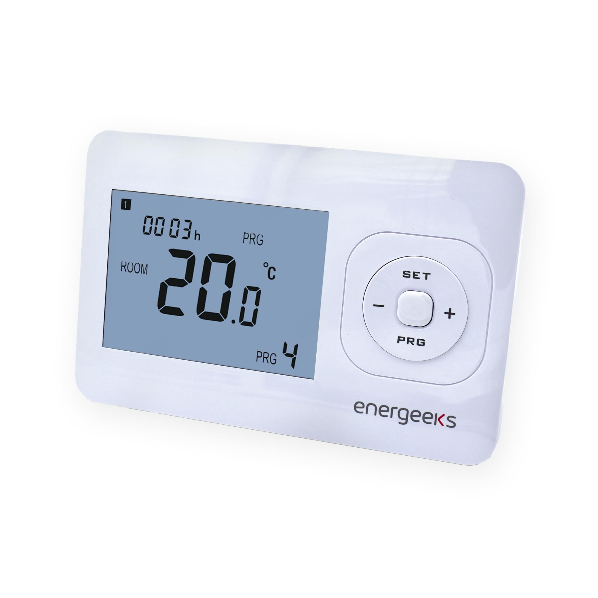 Energeeks Jasper - Termostato WiFi Inteligente - Automático y Programable - Compatible con Calderas de Gas, Gasoil, Pellet y Suelo Radiante - Control Remoto por App - Compatible con Alexa y Google
