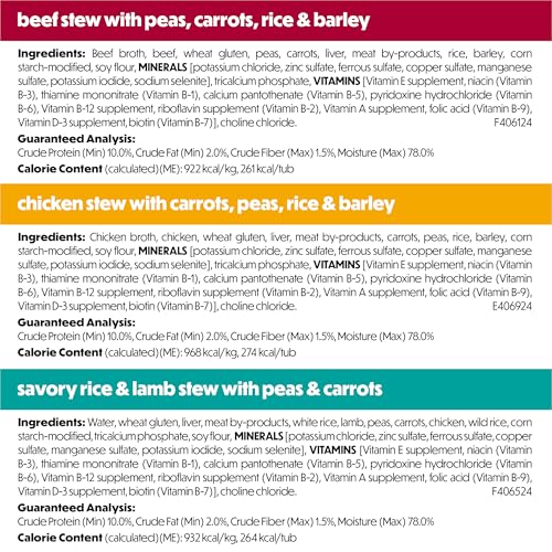 Image of Purina Beneful Protein Gravy Wet Dog Food Variety Pack Freshly Prepared Meals Stew - (Pack of 6) 10 oz. Tubs