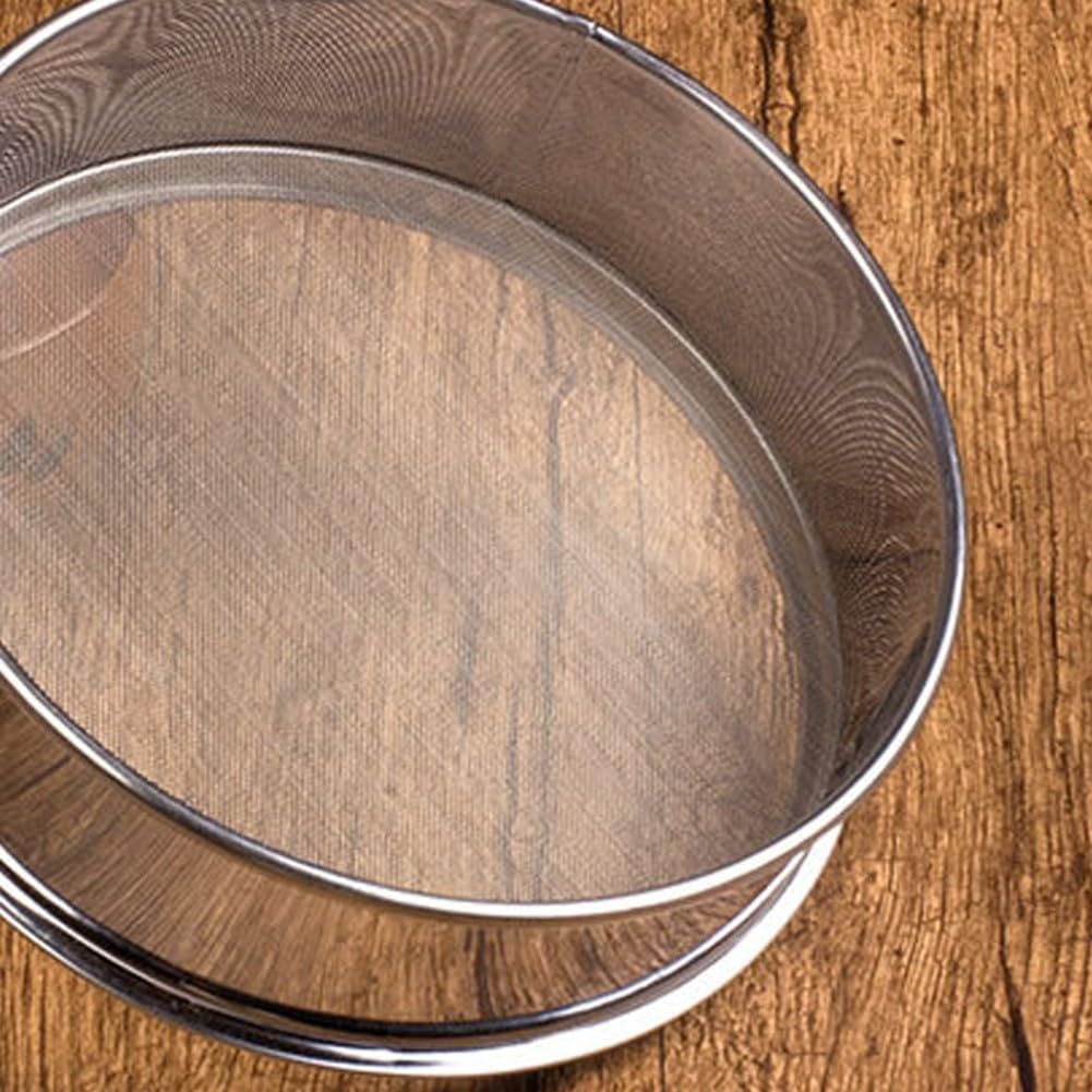 Tamis à farine en acier inoxydable - Passoire en maille de cuisine - Tamis à sucre fin - Filtre à huile pour la pâtisserie et la cuisine - 40 cm