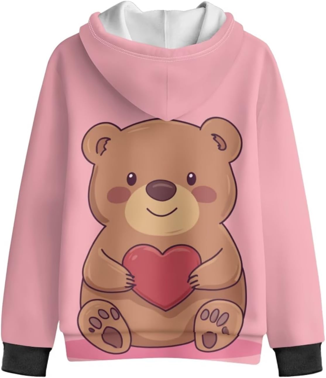 Cute Animal Patterns Girls Zip Hoodie Soft Long Sleeve Running Pullover Hooded Sweatshirt with Pockets
