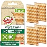 【Amazon.co.jp限定】3M スポンジ キッチン 食器 キズつけない グリーナークリーン PLAネットスポンジ 4個 スコッチブライト GC-PLA NET 4P A