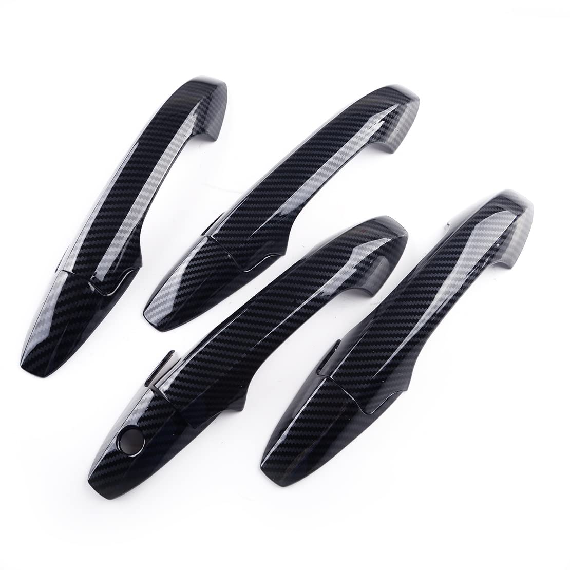 Rinkteea One Color Exterior Car Door Handle For Acura Tsx Sedan 2004-2008 Car Abs Side Door Handle Cover Trim Carbon Fiber Style