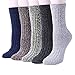 Produktbild Chalier 5 Paar Damen Winter Wollesocken, atmungsaktive weiche dicke Socken - bunte Farbe Premium Qualität klimaregulierende Wirkung, Einheitsgröße, Mehfarbig -A10