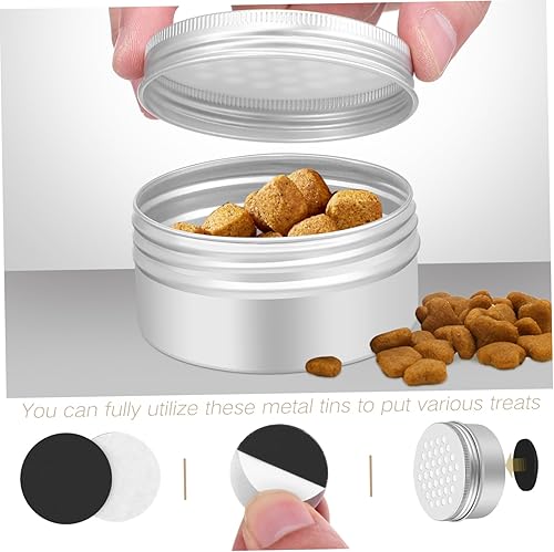 Miniatura 6 de Recipientes de trabajo con aroma para perros, 12 latas de entrenamiento con puntos magnéticos, soporte para entrenamiento de nariz de perro