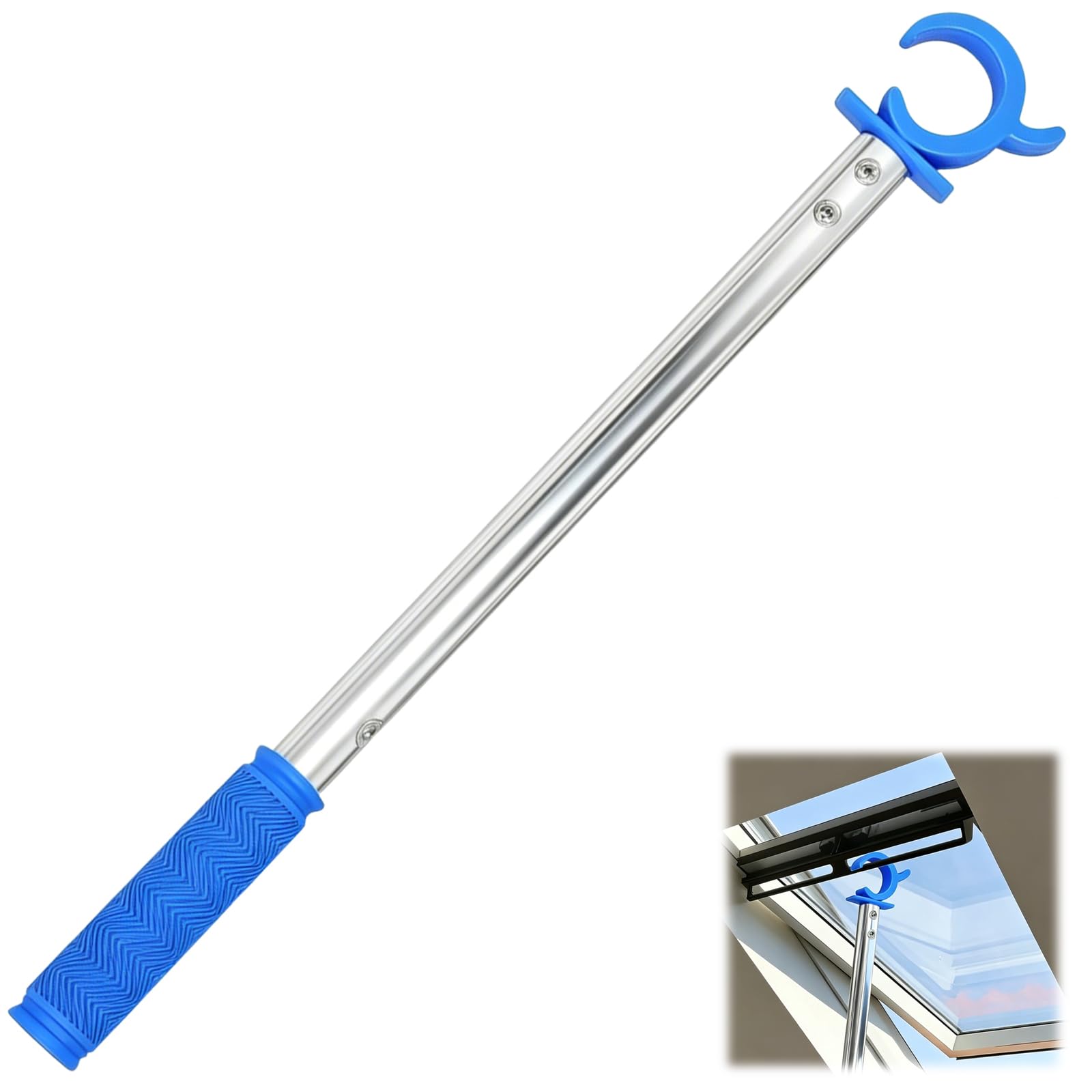 Window Pole Opener, Window Opener Tool, Loft Ladder Poles, Skylight Poles, 0.45 Metre Lightweight Aluminium Rod