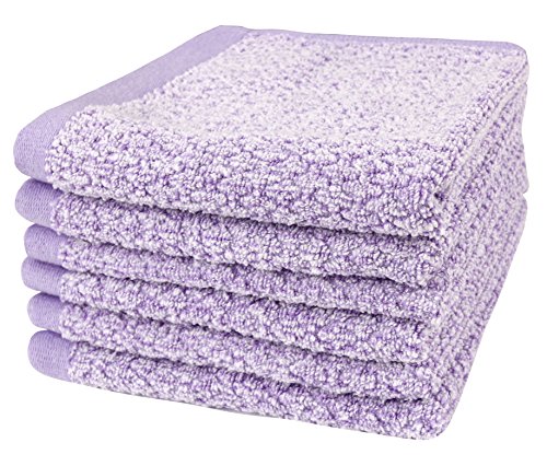 Everplush Diamond Jacquard - Panno Da Bagno, 6 Pezzi, Colore: Lavanda
