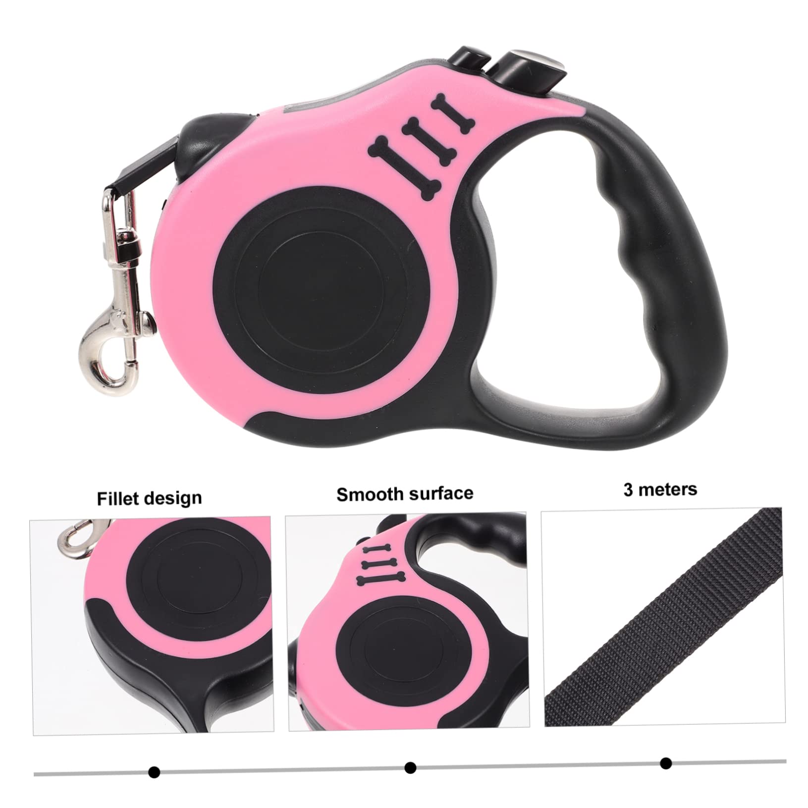 Sosoport Retractable Dog Leash Portable Leash for Pets Smooth Handle for One Handed Control for Walks and
