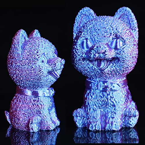 Image of Gratkit Silk Dual Color PLA Filament, Coextrusion PLA Filament 1.75mm, + /-0.03mm, 1KG /Roll, Silk PLA Light Blue & Rose Red