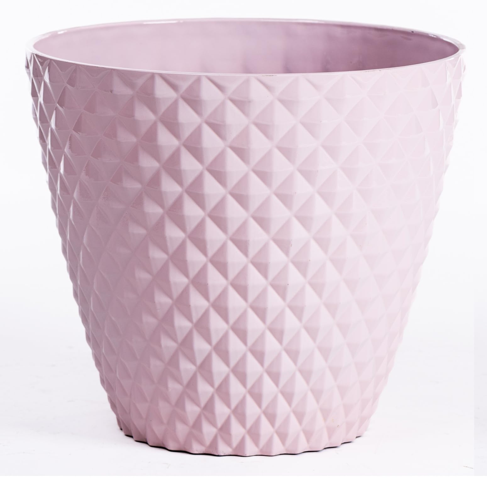 Garden Gear Powder Pink X1 Diamond Planter 39.5Cm Weatherproof Recycled Plastic Pot Uv Resistant Frost Proof Patio Garden (Powder Pink X1)