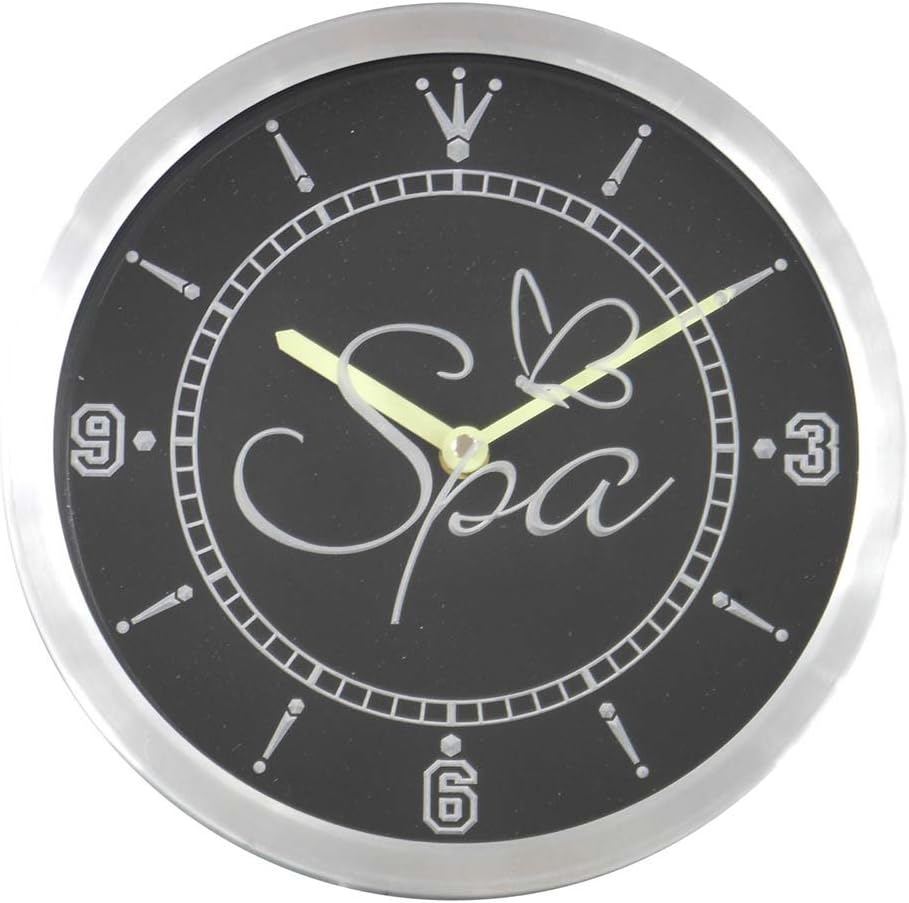ADVPRO nc0260-b Spa Beauty Salon Neon Sign LED Wall Clock