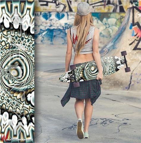 5-Methyl-Ester - Decal Style Vinyl Wrap Skin fits Longboard Skateboards up to 10