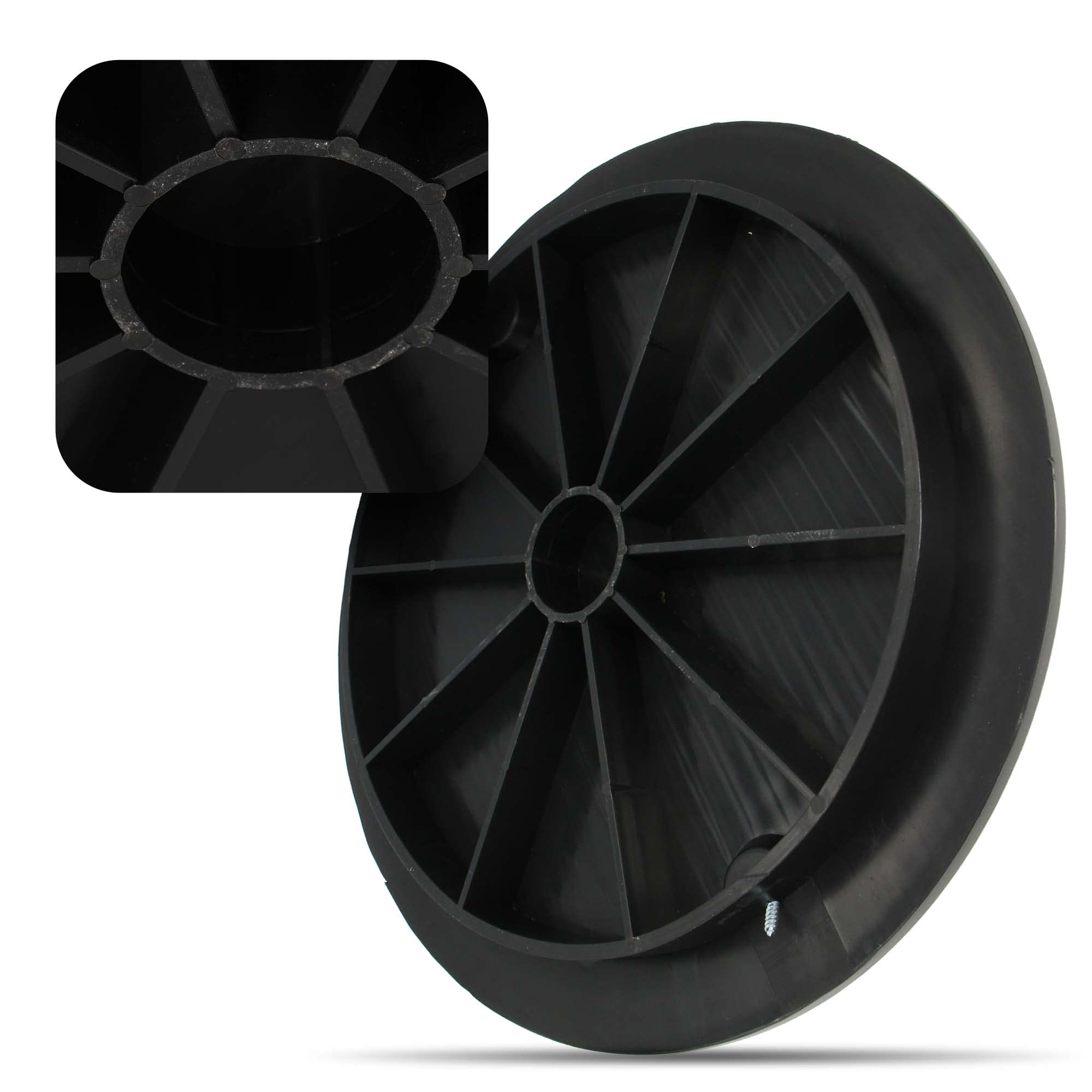 Millto™ Tapa de Boca Redonda, Diámetro DN540, Negro, Polipropileno, Tapa de Canal y Desagüe, Cisterna, Kl. A15, Carga hasta 1,5 t, Cubierta Ondulada