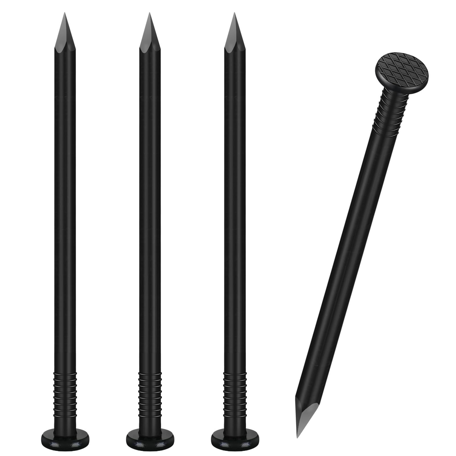 VGBUY 22PCS Hardware Nails, 5 Inch Flat Head Black Nails for Hanging Pictures, Picture Hanging Nails, Long Nails, Wall Nails, Wood Nails, Finishing