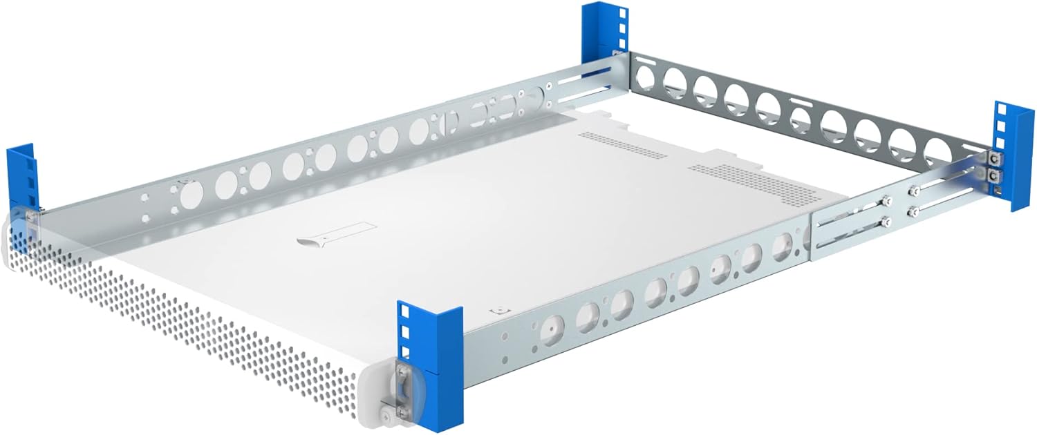 RackSolutions 1U 4-Post Universal Rack Mount Rail Kit With Cable Management Bar For All Servers - Dell HP IBM Lenovo Compatible