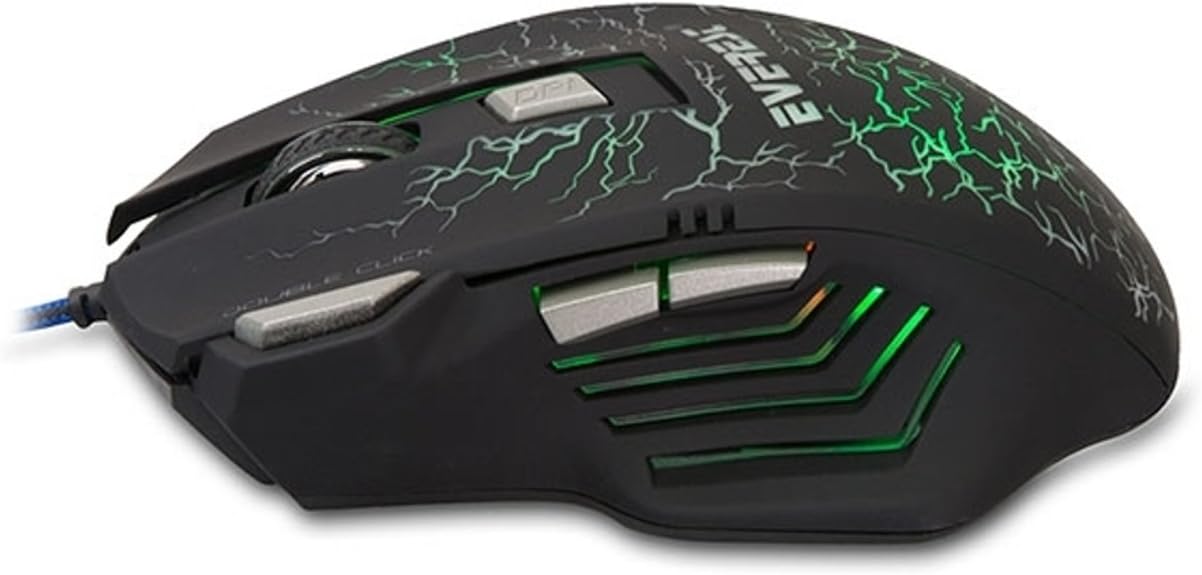 Everest SM-770 Plus USB Gaming Mouse side view with buttons highlighted