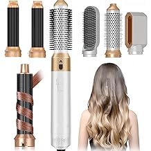 Hair Dryer Brush 5 in 1, Negative Ion Blow Dryer Brush Set - 110,000 RPM High-Speed Hot Air Brush Air Styler Curling Wrap Air Curler -Curling Iron Hair Styling Tool for Straight Curl Drying Smoothing