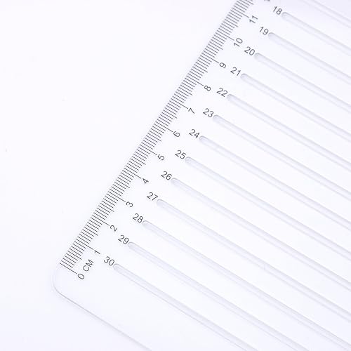 Miniatura 3 de 2 plantillas de plástico para dibujo en línea recta, plantilla de escritura de regla de escritura con palo de bambú para diario espaciado línea guía