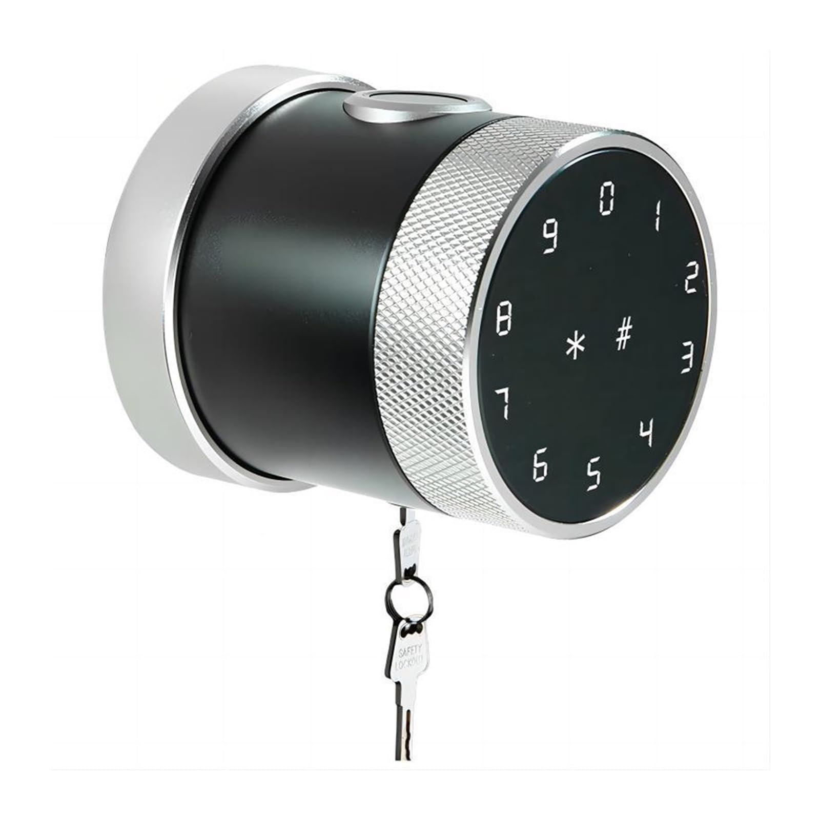JVDDI Smart Door Handle, Fingerprint Door Lock Digital Keyboard Smart Card Combination knob for Home/Office Hotel DIY(Silver)