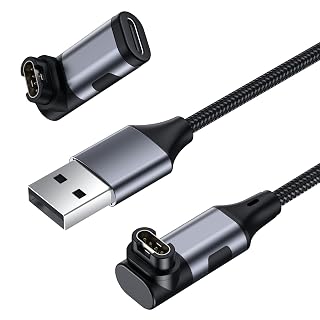 Upgraded for Garmin Watch Charger Cable with USB C Adapter,L-Shape,Gray - Amazon product rated Grade B