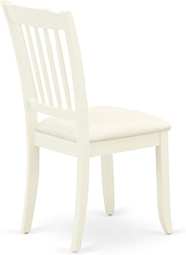 Miniatura 7 de East West Furniture ANDA3-LWH-C Juego de mesa y sillas de cocina de 3 piezas contiene una mesa de comedor redonda con pedestal y 2 sillas de comedor