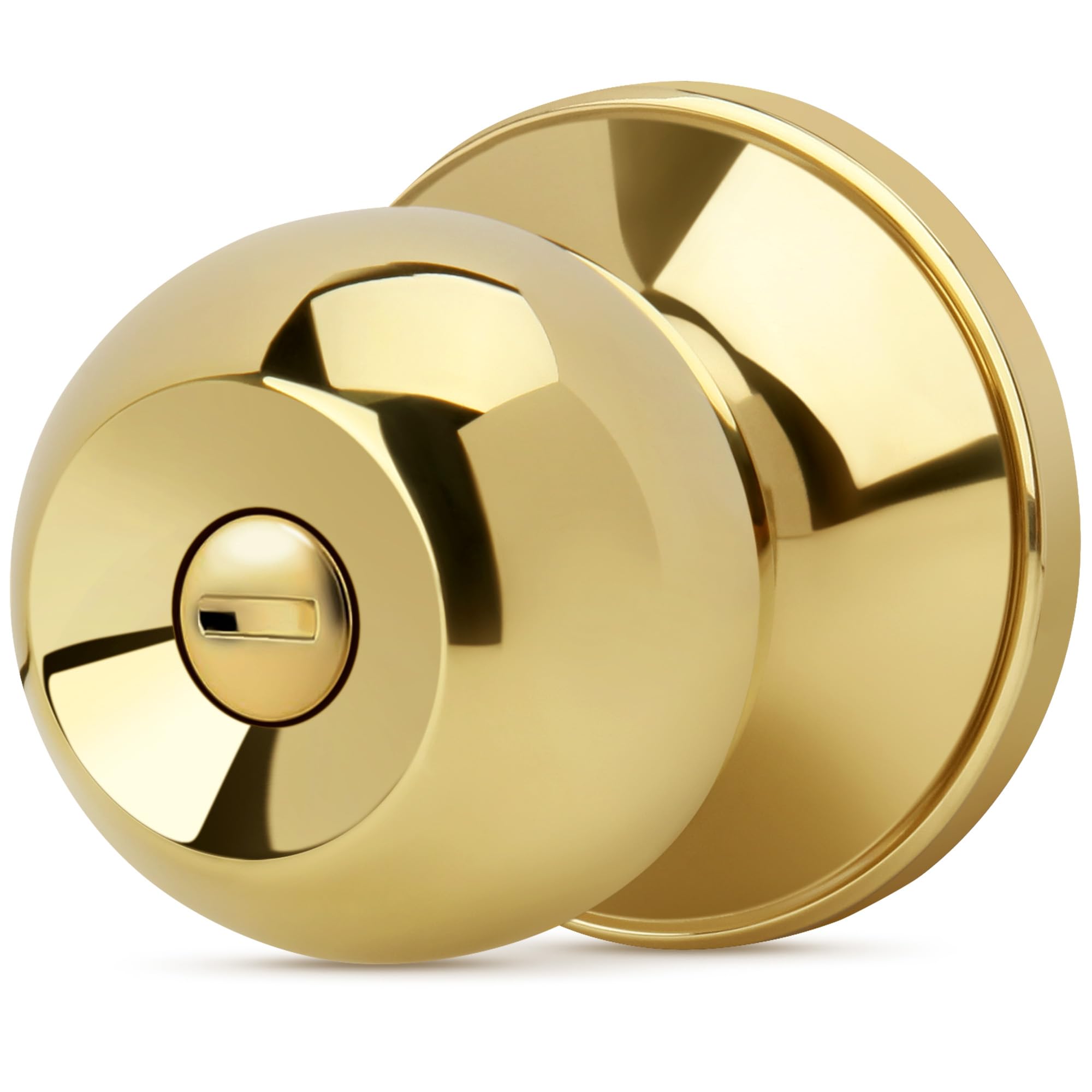 Moquin Gold Privacy Door Knob - Keyless Security -8