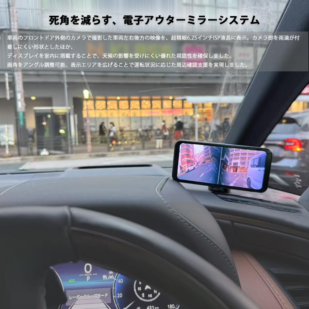 Amazon.co.jp: DOGBOO6.25インチIps液晶 電子サイドミラー サイド