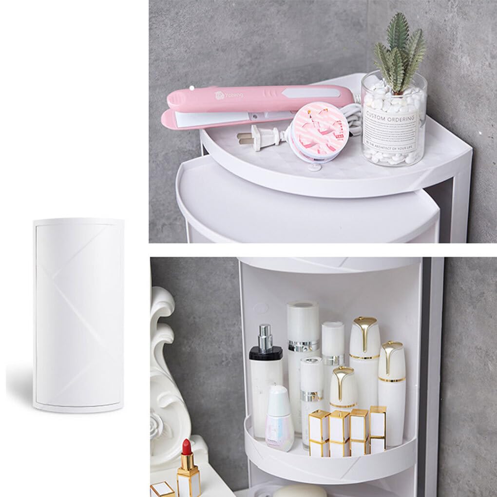 Estante de baño esquinero impermeable que ahorra espacio, fácil de instalar, estante de almacenamiento de plástico gris multifuncional para el hogar nizado, perfecto para espacios pequeños