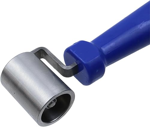 Vista 18 de LC LICTOP Rodillo de costura de acero inoxidable de 1.26 pulgadas con mango de plástico, herramienta de rodillo de costura de papel tapiz