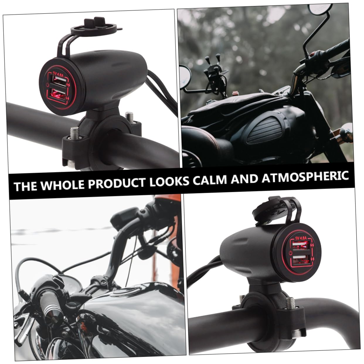 Caricabatterie per 12/ V 4 Adattatore per Caricabatteria da Auto con Doppia Porta Usb Design Resistente All'acqua per Telefoni E Fotocamere