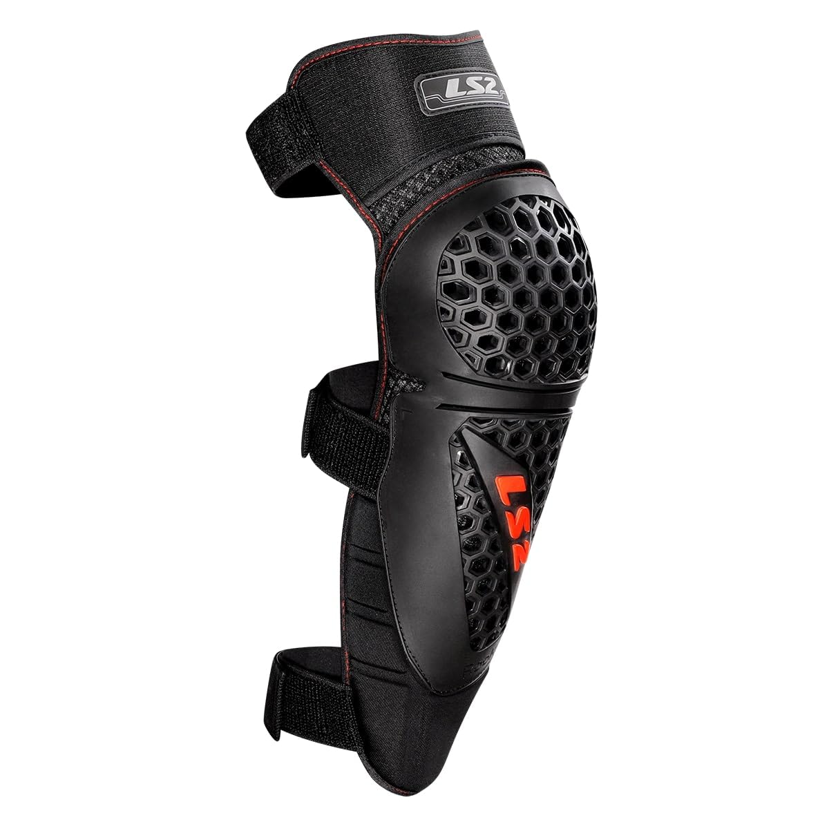 LS2 Rookie Knieprotektoren, schwarz/rot, S - L