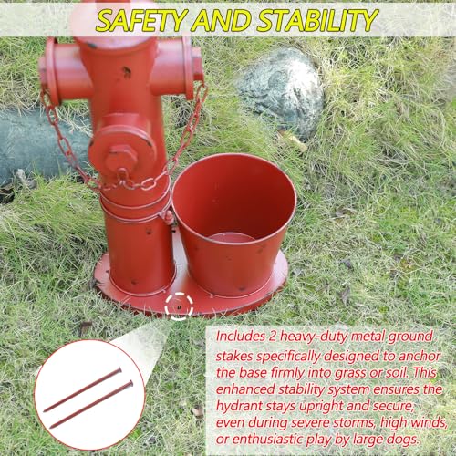 20.9"H Metal Fire Hydrant for Dogs to Pee On with Planter,Dog Pee Post by MNRYLKB - Used condition - Image 7