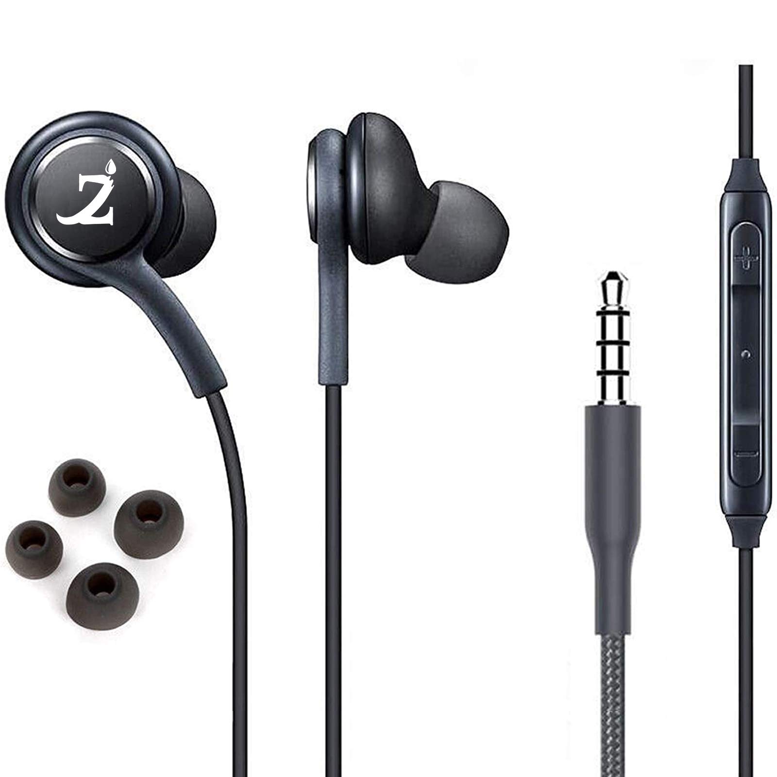 ZAMZAM PRO Stereo Headphones Compatible with Honor X7b with Hands-Free Built-in Microphone Buttons + Crisp Clear Audio! (3.5mm, 1/8 inch)
