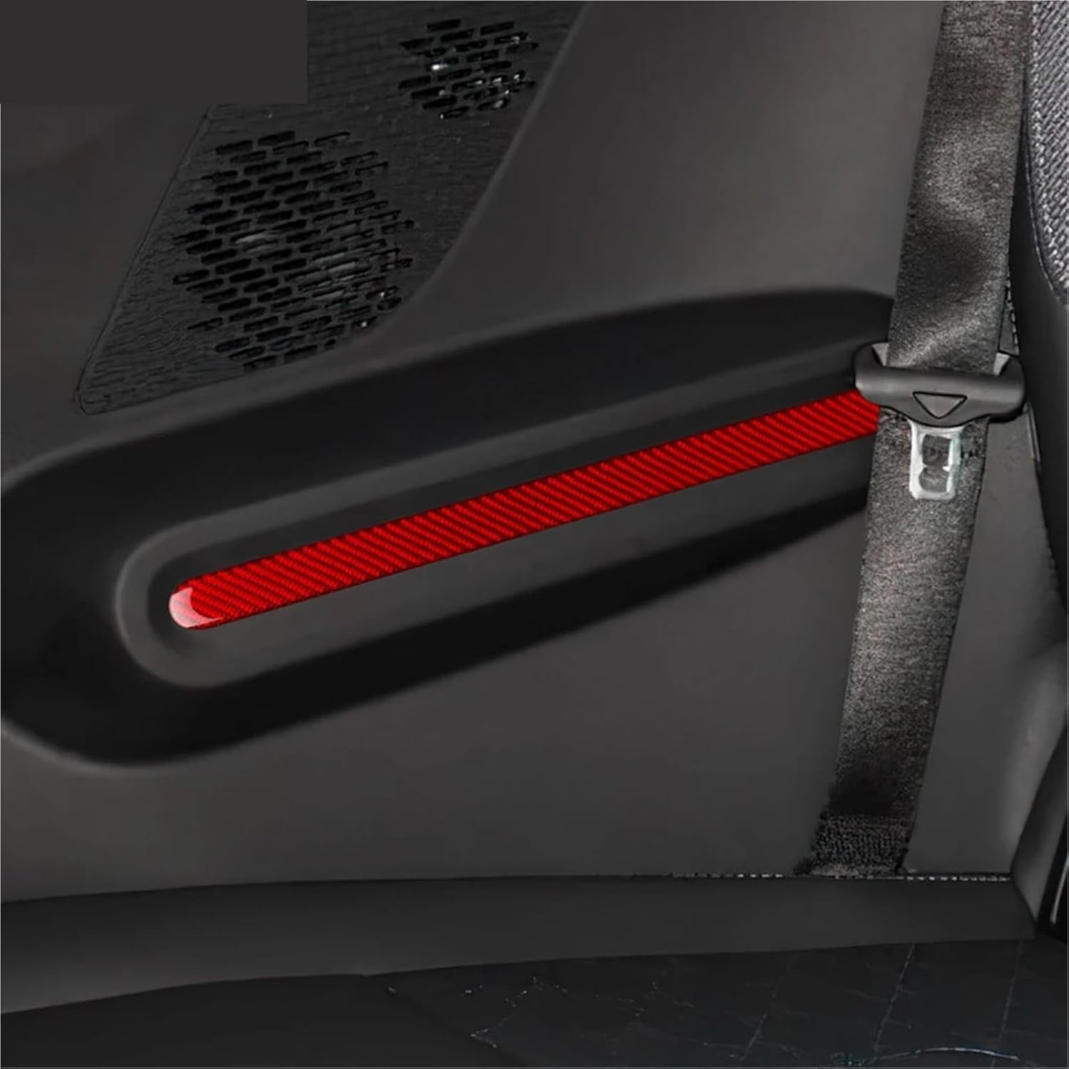 Compatible with Mini S F66 F67 2024 2025 Car Door Decorative Strips Interior Sticker Real Soft Carbon Fiber Panel LHD RHD(1,F66 2024-2025)