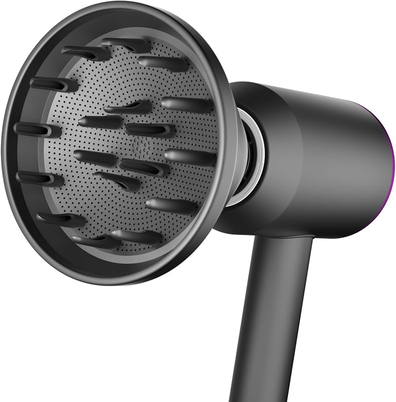 Hair Diffuser Attachment Nozzles for Dy-son Supersonic Hair Dryer HD01 HD02 HD03 HD04 HD08 HD15 Tools Accessaries Parts, Upgraded Magne-tic Diffuser Attachment, Black